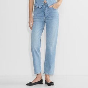 Aritzia Light Wash Straight Leg Jeans